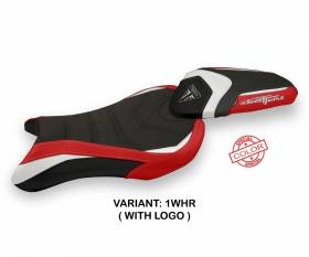 Seat saddle cover Avane Special Color Ultragrip White - Red (WHR) T.I. for TRIUMPH STREET TRIPLE 2017 > 2022