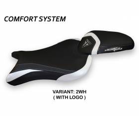 Seat saddle cover Molina 1 Comfort System White (WH) T.I. for TRIUMPH STREET TRIPLE 2017 > 2022