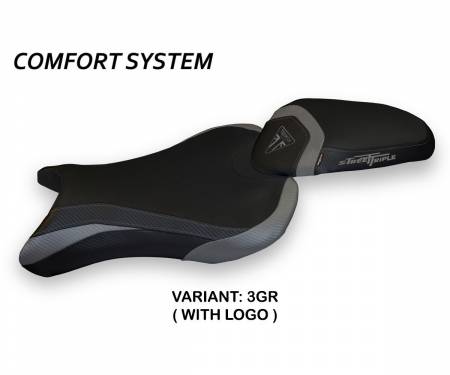 TSTM1CS-3GR-1 Seat saddle cover Molina 1 Comfort System Gray (GR) T.I. for TRIUMPH STREET TRIPLE 2017 > 2022