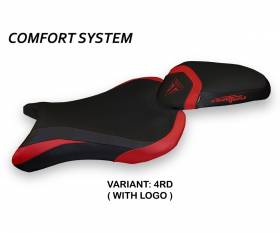 Seat saddle cover Molina 1 Comfort System Red (RD) T.I. for TRIUMPH STREET TRIPLE 2017 > 2022