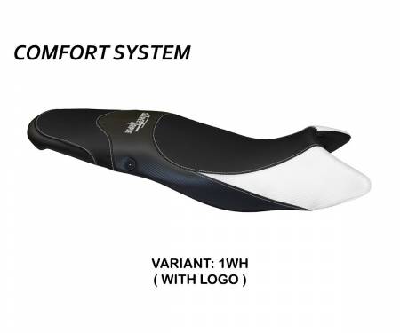 TSTM1C-1WH-1 Housse de selle Morris 1 Comfort System Blanche (WH) T.I. pour TRIUMPH STREET TRIPLE 2007 > 2012