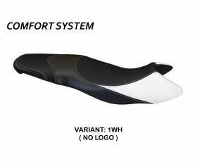 Housse de selle Morris 1 Comfort System Blanche (WH) T.I. pour TRIUMPH STREET TRIPLE 2007 > 2012