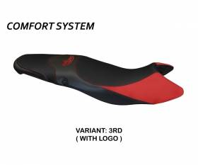 Housse de selle Morris 1 Comfort System Rouge (RD) T.I. pour TRIUMPH STREET TRIPLE 2007 > 2012