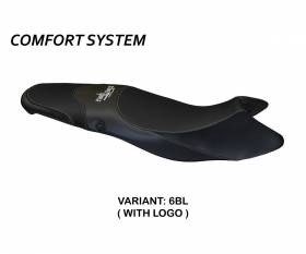 Housse de selle Morris 1 Comfort System Noir (BL) T.I. pour TRIUMPH STREET TRIPLE 2007 > 2012