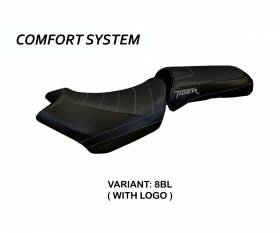 Seat saddle cover Venezia 1 Comfort System Black (BL) T.I. for TRIUMPH TIGER 1200 2018 > 2021