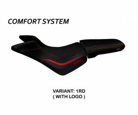 Seat saddle cover Noale comfort system Red RD + logo T.I. for Triumph Tiger 800 / XC 2010 > 2020