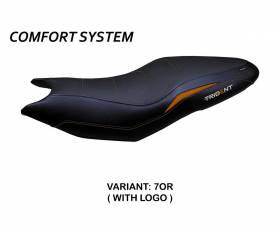 Funda Asiento Espera comfort system Naranja OR + logo T.I. para Triumph Trident 660 2021 > 2024
