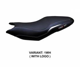 Seat saddle cover Gines White (WH) T.I. for TRIUMPH TRIDENT 660 2021 > 2022
