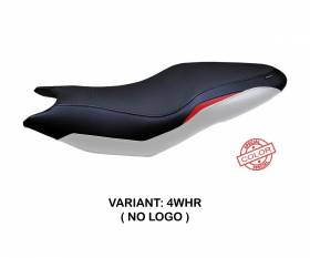 Seat saddle cover Gines White - Red (WHR) T.I. for TRIUMPH TRIDENT 660 2021 > 2022