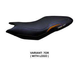 Seat saddle cover Gines Orange OR + logo T.I. for Triumph Trident 660 2021 > 2024
