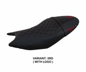 Seat saddle cover Sihlar Red RD + logo T.I. for Triumph Trident 660 2021 > 2024