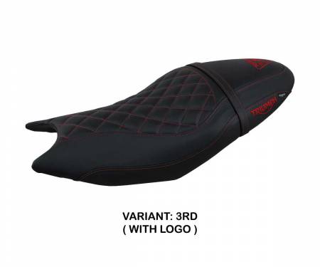 TTRD66S-3RD-1 Seat saddle cover Sihlar Red RD + logo T.I. for Triumph Trident 660 2021 > 2024