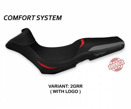 TTS15GS-2GRR-2 Seat saddle cover Gergei Special Color Comfort System Gray - Red (GRR) T.I. for TRIUMPH TIGER 1050 SPORT 2013 > 2020
