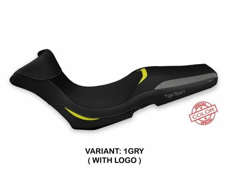 TTS15JS-1GRY-2 Seat saddle cover Julfa Special Color Gray - Yellow (GRY) T.I. for TRIUMPH TIGER 1050 SPORT 2013 > 2020