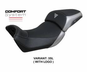 Rivestimento sella Rukla comfort system Argento SL + logo T.I. per Voge Valico 650 DS 2021 > 2023
