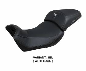 Seat saddle cover Rukla Black BL + logo T.I. for Voge Valico 650 DS 2021 > 2023