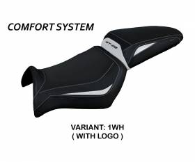 Housse de selle Algar Comfort System Blanche (WH) T.I. pour YAMAHA MT-03 2006 > 2014