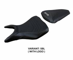 Seat saddle cover Meolo ultragrip Black BL + logo T.I. for Yamaha MT-03 2020 > 2024
