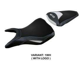 Seat saddle cover Meolo White WH + logo T.I. for Yamaha MT-03 2020 > 2024