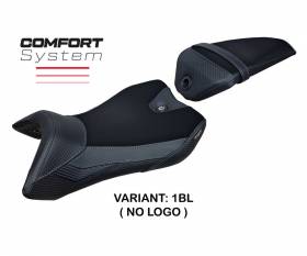 Seat saddle cover Nashik Comfort System Black BL + logo T.I. for Yamaha R125 2016 > 2018