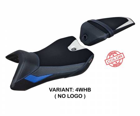 YAR125N-4WHB-2 Seat saddle cover Nashik White - Blue WHB T.I. for Yamaha R125 2016 > 2018