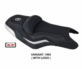 Seat saddle cover Mcn Velvet Ultragrip White (WH) T.I. for YAMAHA T-MAX 500 2008 > 2016