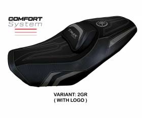 Funda Asiento Kira Comfort System Gris GR + logo T.I. para Yamaha T-Max 560 2022 > 2024