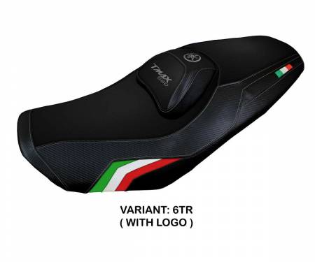 YATM56K-6TR-1 Seat saddle cover Kira Tricolor TR + logo T.I. for Yamaha T-Max 560 2022 > 2024