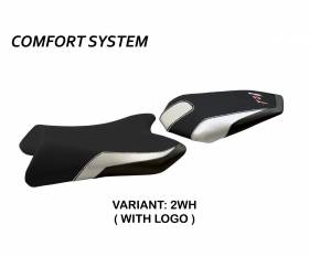 Seat saddle cover Vicenza Comfort System White (WH) T.I. for YAMAHA FZ1 FAZER 2006 > 2016
