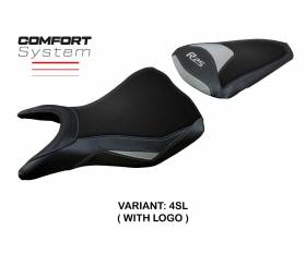 Seat saddle cover Eraclea comfort system Silver SL + logo T.I. for Yamaha R25 2014 > 2020