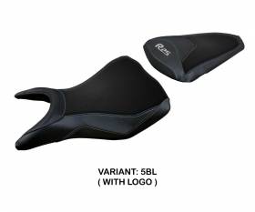 Seat saddle cover Eraclea Black BL + logo T.I. for Yamaha R25 2014 > 2020