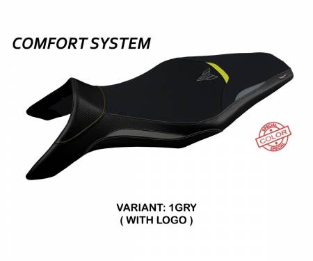 YMT9ASC-1GRY-1 Seat saddle cover Asha Special Color Comfort System Gray - Yellow (GRY) T.I. for YAMAHA MT-09 2013 > 2020