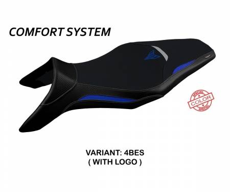 YMT9ASC-4BES-1 Seat saddle cover Asha Special Color Comfort System Blue - Silver (BES) T.I. for YAMAHA MT-09 2013 > 2020