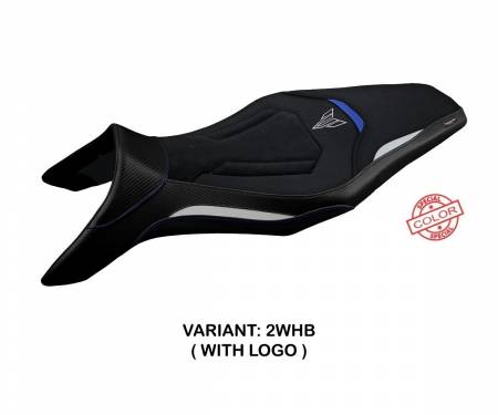YMT9ASU-2WHB-1 Seat saddle cover Asha Special Color Ultragrip White - Blue (WHB) T.I. for YAMAHA MT-09 2013 > 2020