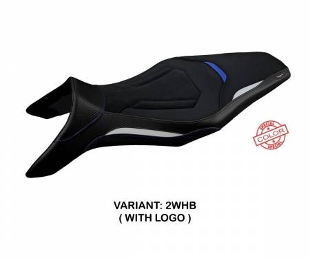 YMT9ASU-2WHB-2 Seat saddle cover Asha Special Color Ultragrip White - Blue (WHB) T.I. for YAMAHA MT-09 2013 > 2020