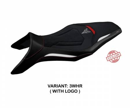 YMT9ASU-3WHR-1 Seat saddle cover Asha Special Color Ultragrip White - Red (WHR) T.I. for YAMAHA MT-09 2013 > 2020