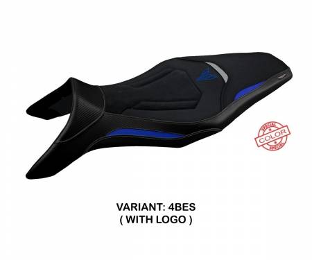 YMT9ASU-4BES-1 Seat saddle cover Asha Special Color Ultragrip Blue - Silver (BES) T.I. for YAMAHA MT-09 2013 > 2020
