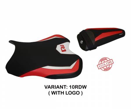 YR119BS-10RDW-3 Housse de selle Bilbao Special Color Rouge - Blanche (0RDW) T.I. pour YAMAHA R1 2015 > 2022