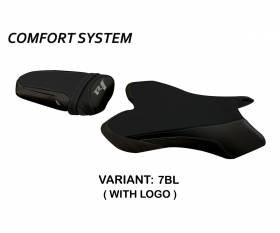Seat saddle cover Biel Comfort System Black (BL) T.I. for YAMAHA R1 2004 > 2006