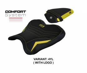 Seat saddle cover Kagran comfort system Yellow(YL) T.I. for YAMAHA R1 2015 > 2022