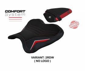 Seat saddle cover Kagran NO LOGO special color comfort system Red - White (RDW) T.I. for YAMAHA R1 2015 > 2022
