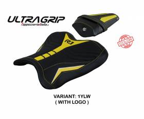 Seat saddle cover Kagran special color Ultragrip Yellow - White (YLW) T.I. for YAMAHA R1 2015 > 2022