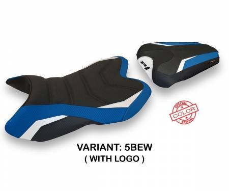 YR178HS-5BEW-2 Seat saddle cover Habay Special Color Ultragrip Blue - White (BEW) T.I. for YAMAHA R1 2007 > 2008