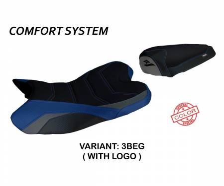 YR1914AS-3BEG-1 Seat saddle cover Araxa Special Color Comfort System Blue - Gray (BEG) T.I. for YAMAHA R1 2009 > 2014