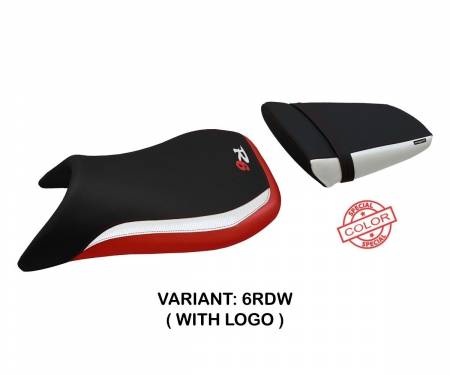 YR603BS-6RDW-3 Seat saddle cover Blackburn Special Color Red - White (RDW) T.I. for YAMAHA R6 2003 > 2005
