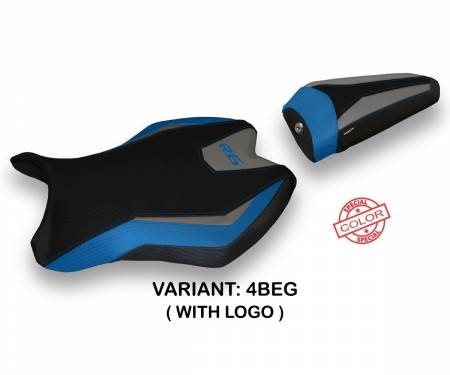 YR679VS-4BEG-2 Seat saddle cover Vaasa Special Color Blue - Gray (BEG) T.I. for YAMAHA R6 2017 > 2021