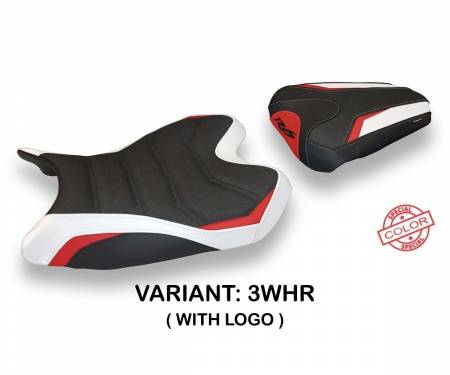 YR686BS-3WHR-3 Seat saddle cover Bardi Special Color Ultragrip White - Red (WHR) T.I. for YAMAHA R6 2008 > 2016