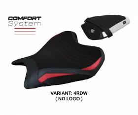 Housse de selle Thera comfort system Rouge - Blanche RDW T.I. pour Yamaha R7 2021 > 2024