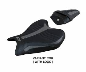 Seat saddle cover Thera ultragrip Gray GR + logo T.I. for Yamaha R7 2021 > 2024