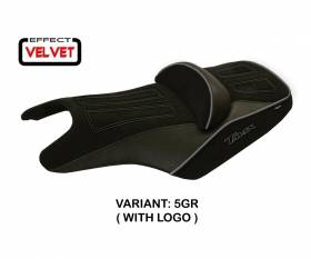 Seat saddle cover Aloi 1 Velvet Gray (GR) T.I. for YAMAHA T-MAX 500 2008 > 2016